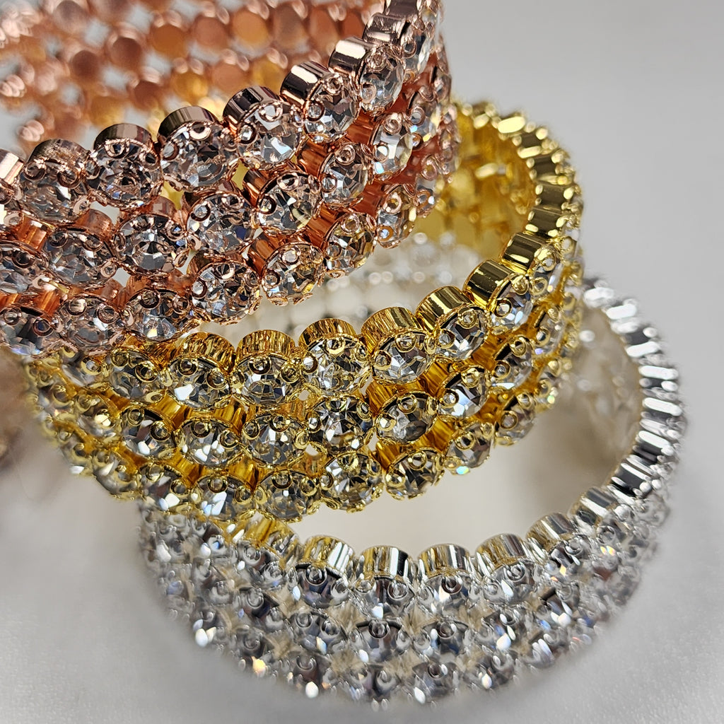570140 - Rhinestone Bracelets - 3 Lines
