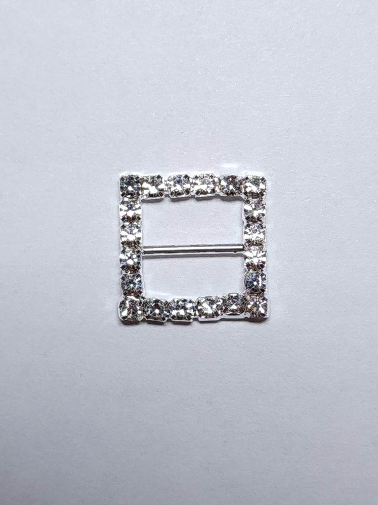 70169 - Rhinestone Square Ribbon Slider - Pack of 20 Pcs