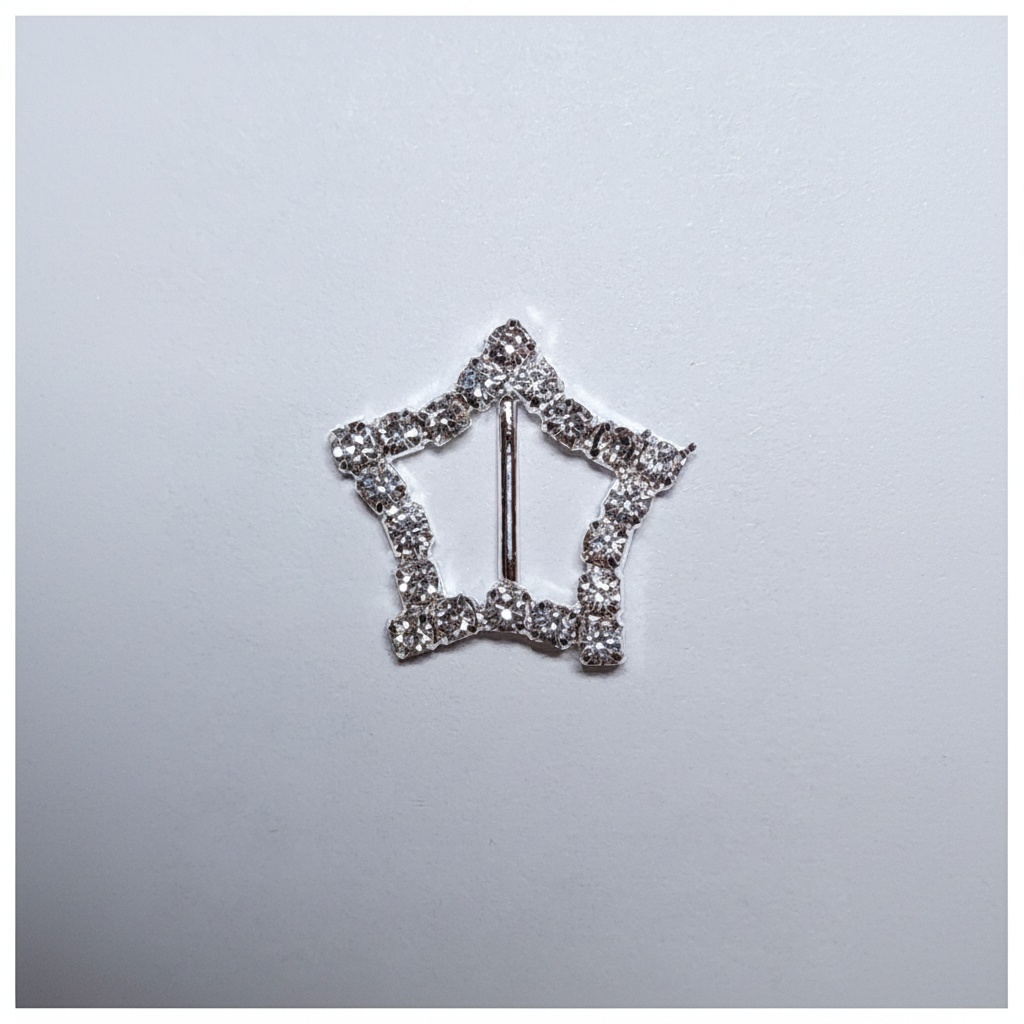 70171 - Rhinestone Star Ribbon Slider - Pack of 20 Pcs