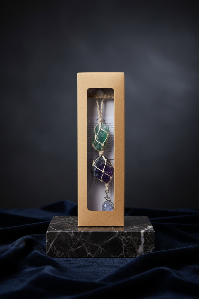 2078 - Suncatcher,Fluorite, Amethyst