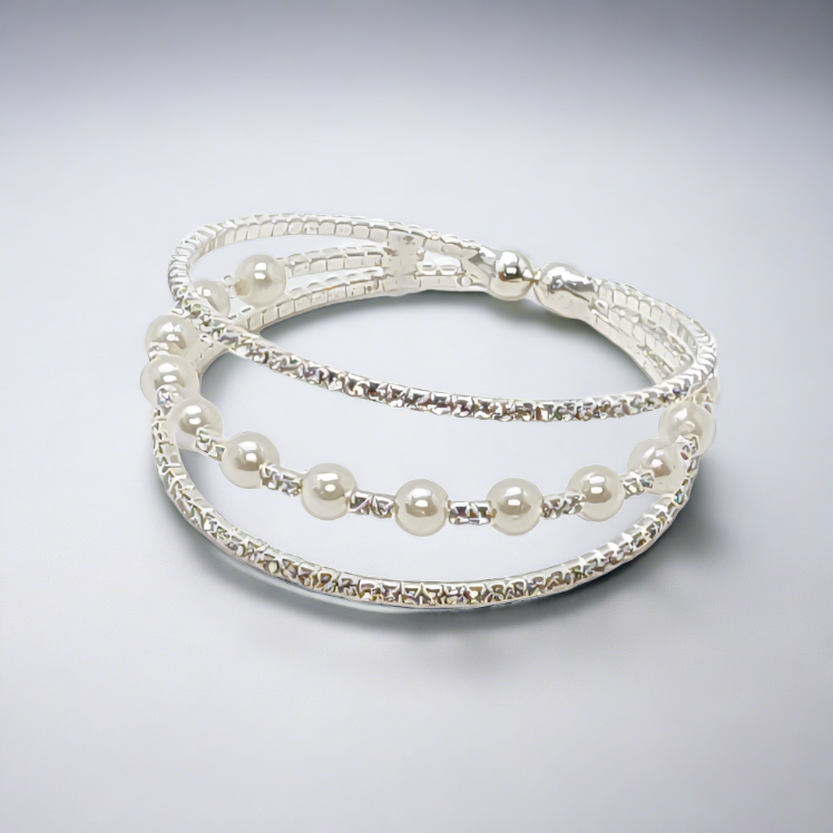 306-6010 - Rhinestone Bracelets 3 Lines