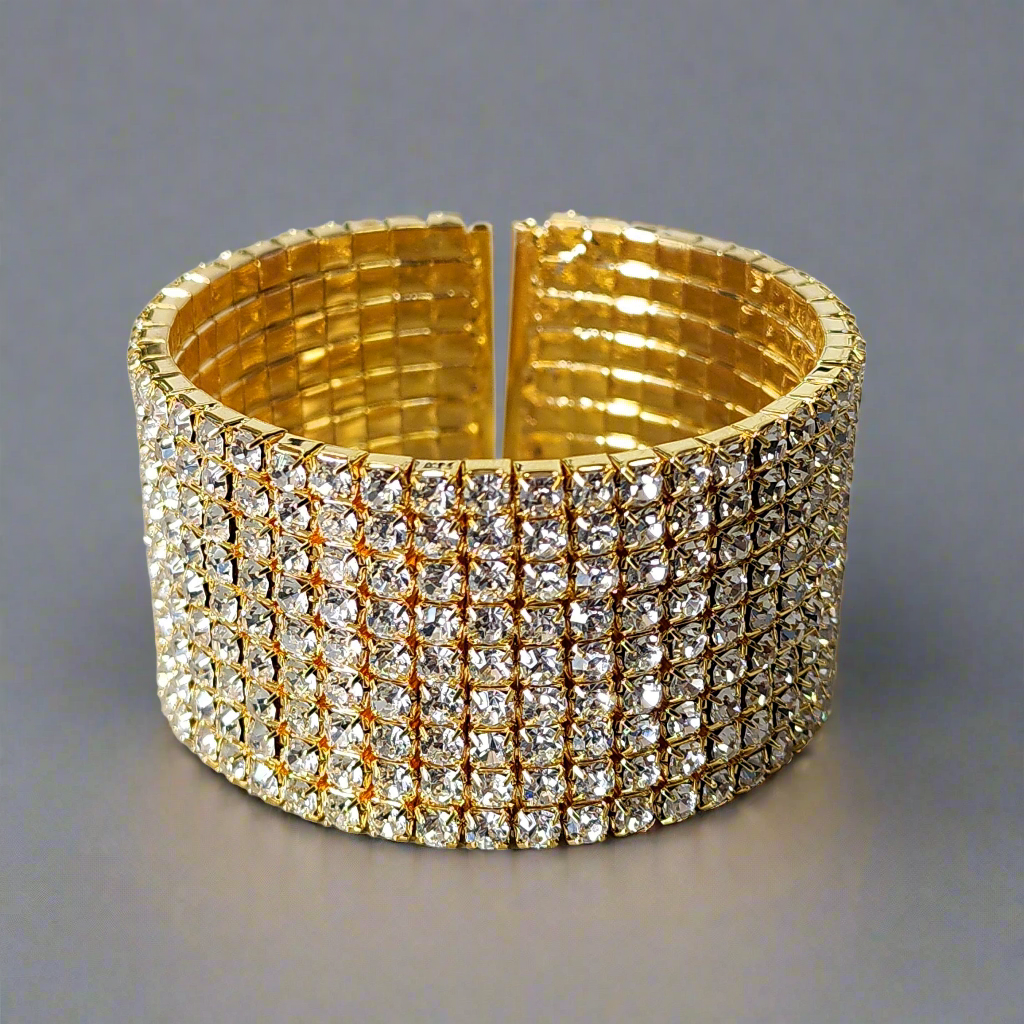 1821 - Rhinestone Bracelet - 9 Lines