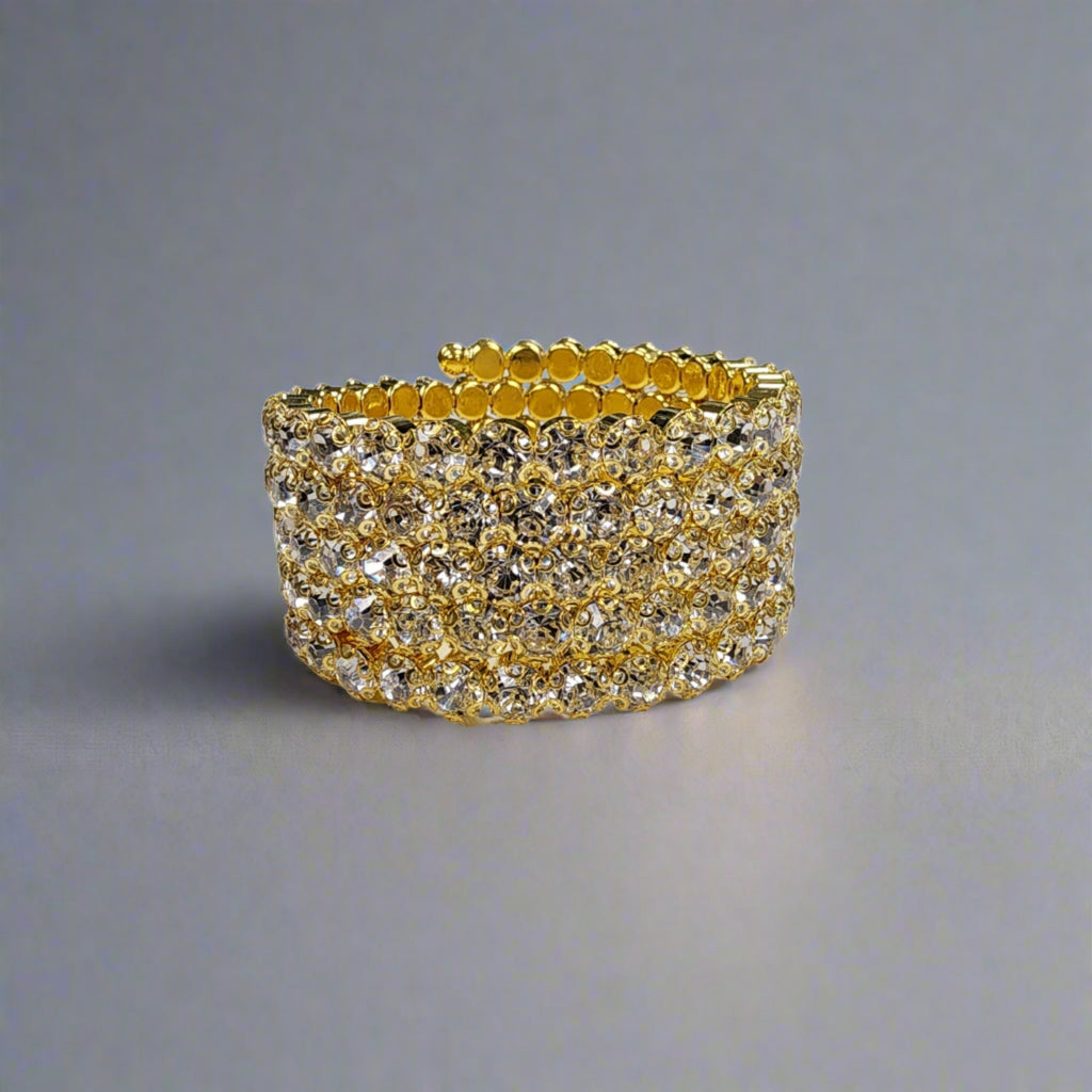 570147 - Rhinestone Wrap Bracelets - 5 Lines