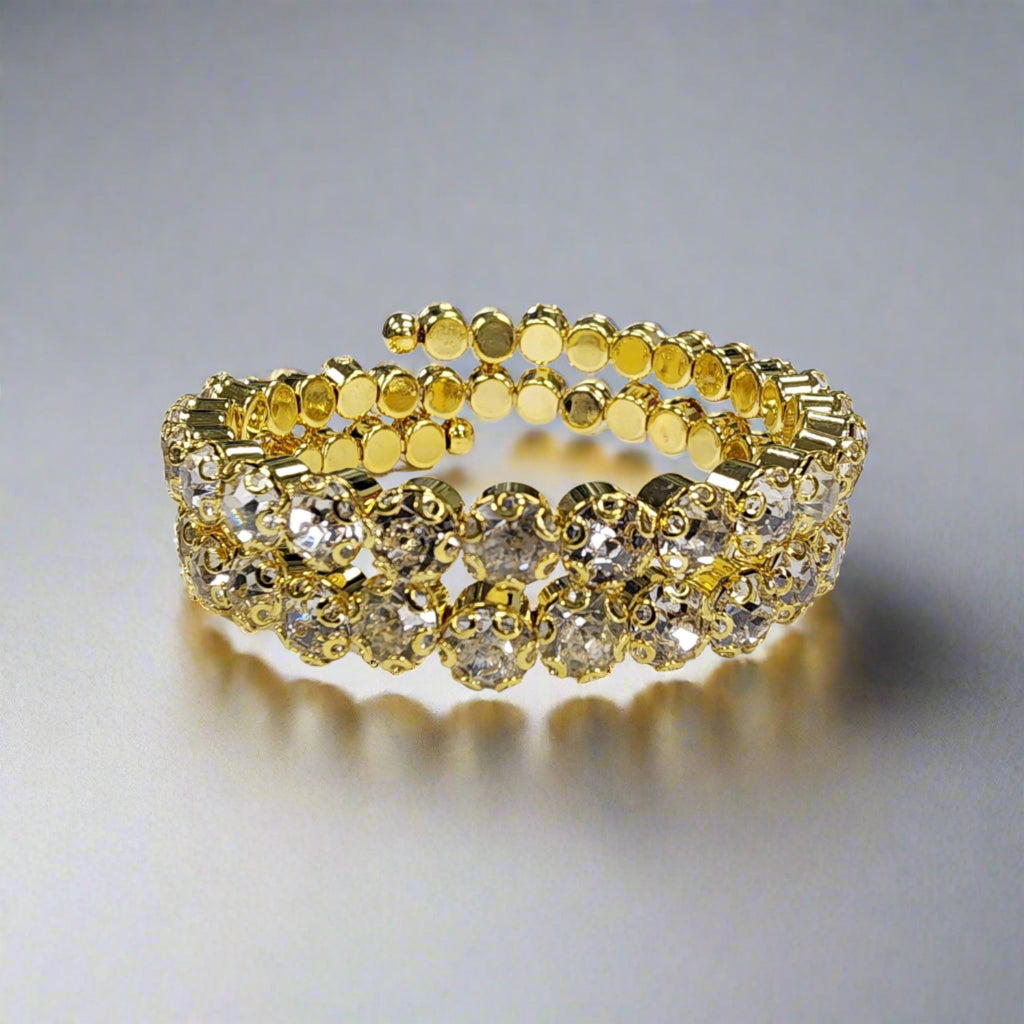 570145 - Rhinestone Wrap Bracelets - 2 Lines