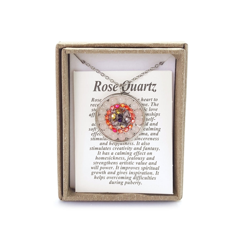 2019 - Rose Quartz Medallion Necklace