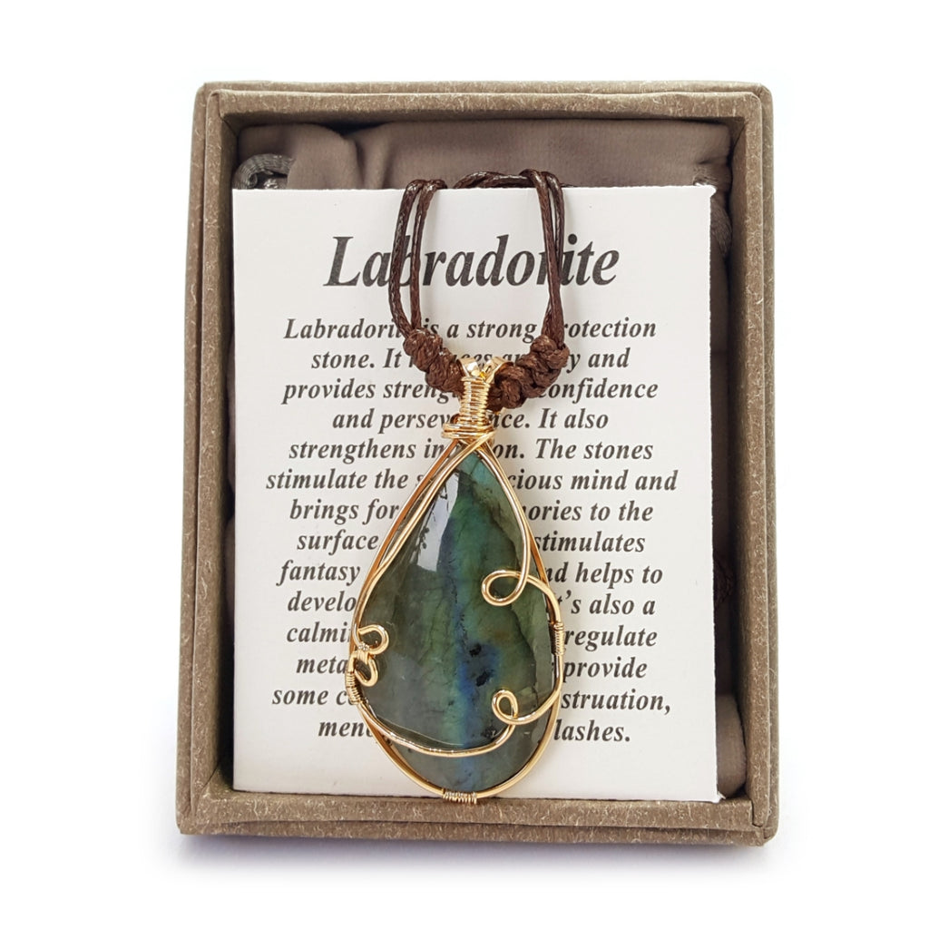 2054 - Labradorite Pendant Necklaces