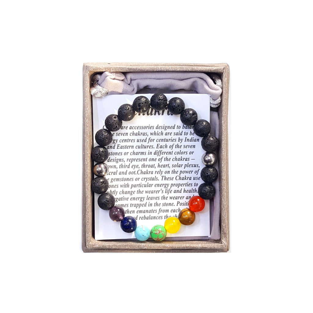 1957 - Lava Rock Chakra Bracelet – 8mm