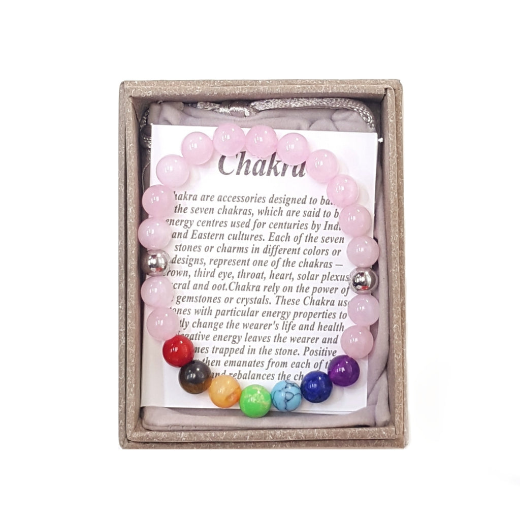 1986 - Rose Quartz Chakra Bracelet – 8mm