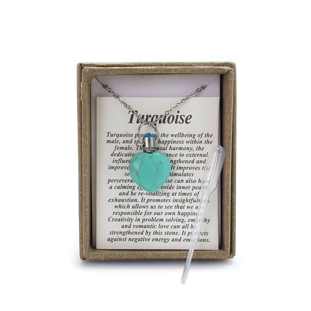 2017 - Turqouize essential oils bottle pendant necklace