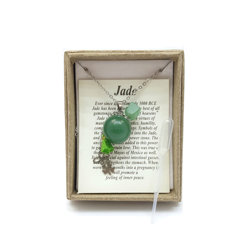 2011 - Jade Essential Oil Bottle Pendant Necklace