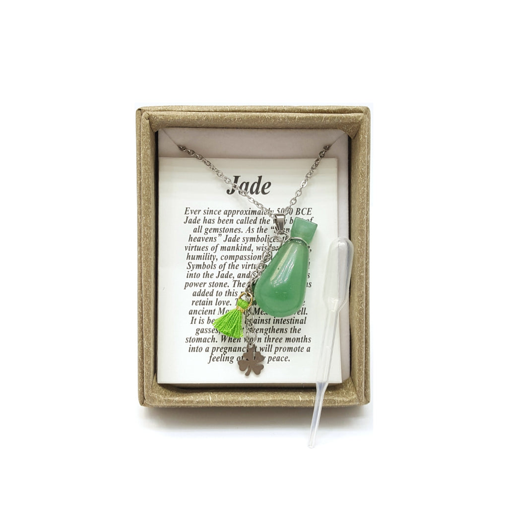 2006 - Jade Essential Oil Bottle Pendant Necklace with Gift Box