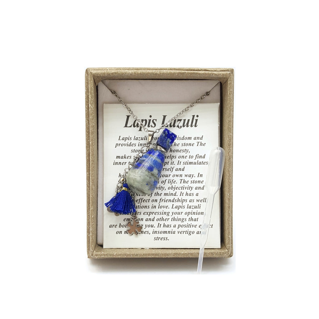 2005 - Lapis lazuli Essential Oil Bottle Pendant Necklace