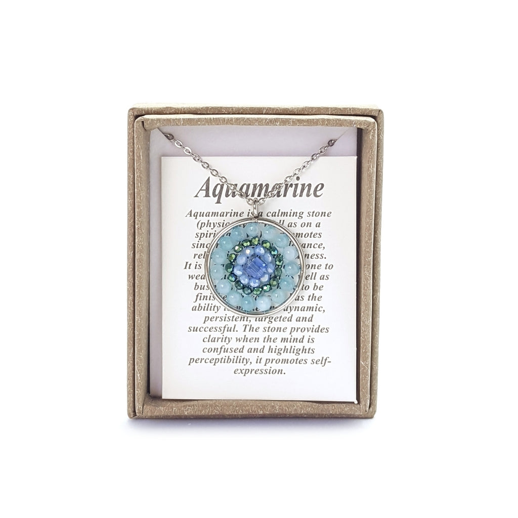 2020 - Aquamarine Medallion Necklace